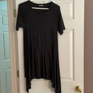 Zara asymmetrical dress in black